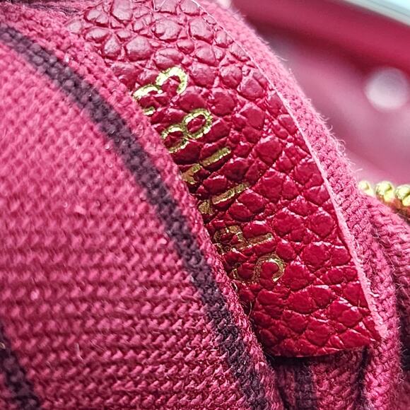 Louis Vuitton Speedy Bandouliere 25 Empreinte Leather Shoulder Bag Burgundy - Picture 10 of 11